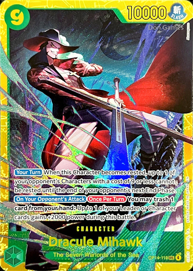 OP14-119 Dracule Mihawk Character Card