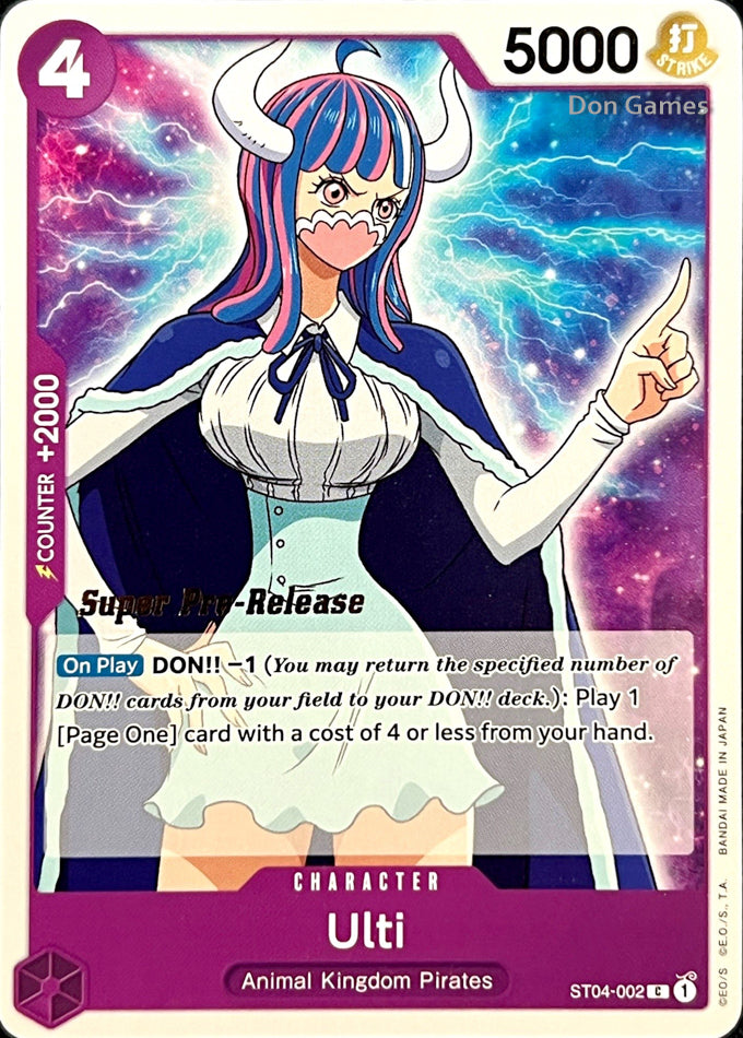 ST04-002 Ulti Character Card SUPER PRE-RELEASE