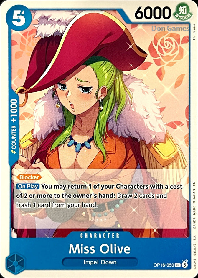 OP16-050 Miss Olive Character Card