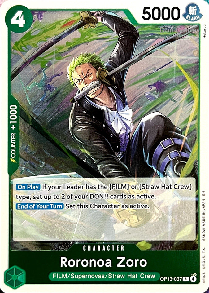 OP13-037 Roronoa Zoro Character Card