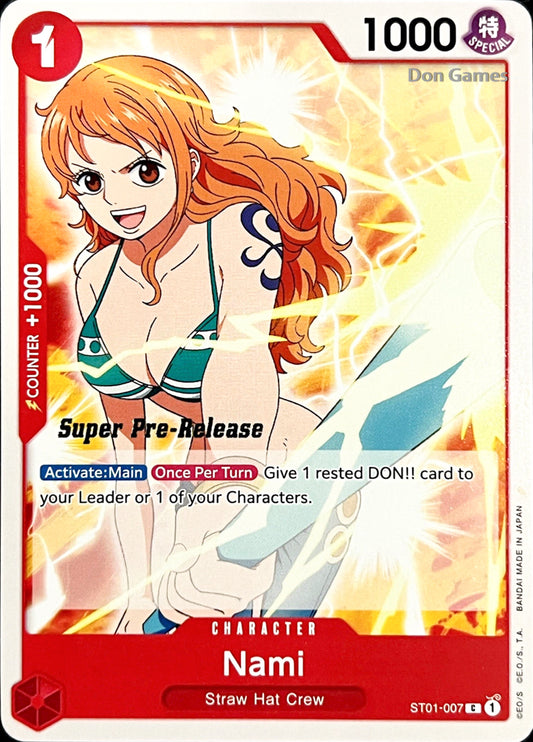ST01-007 Nami Character Card SUPER PRE-RELEASE