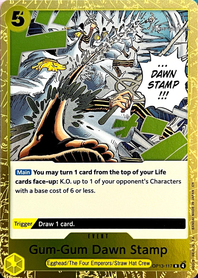 OP13-117 Gum-Gum Dawn Stamp Event Card