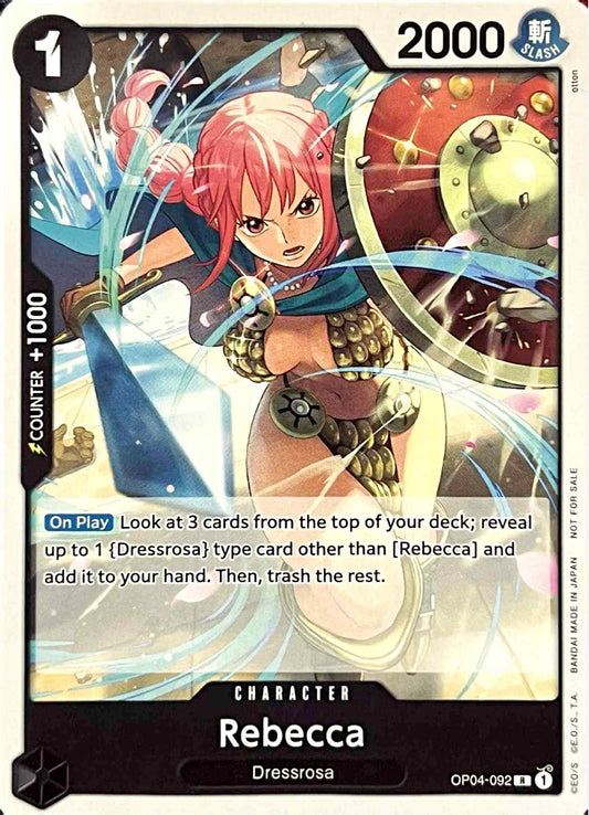 OP04-092 Rebecca Character Card (Tournament Pack 2025 Vol. 2)
