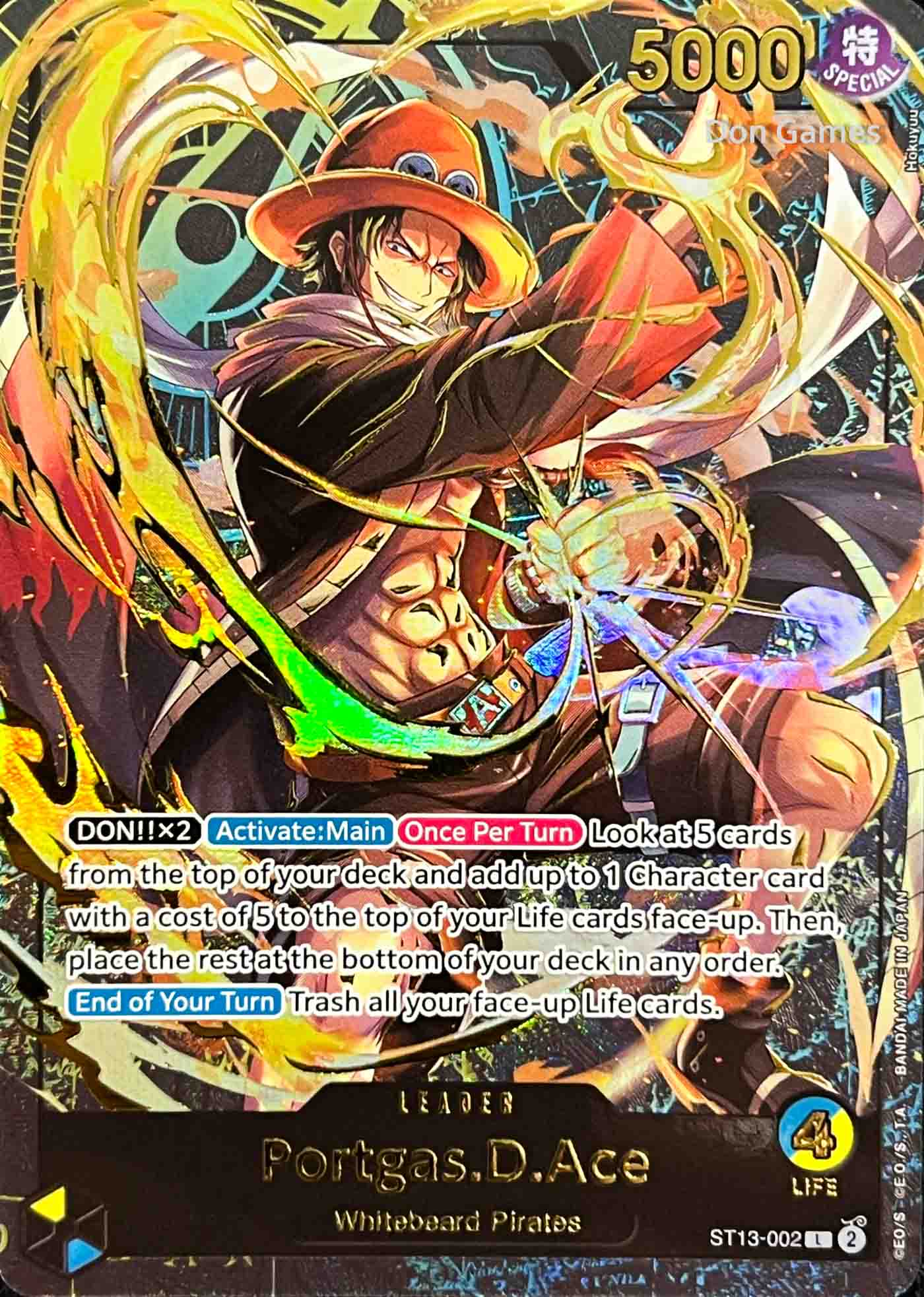 ST13-002 Portgas. D. Ace Leader Card Premium Card Collection