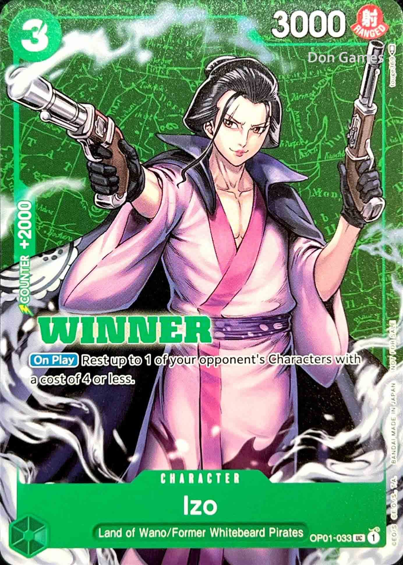 OP01-033 Izo Character Card Alternate Art Winner Promo