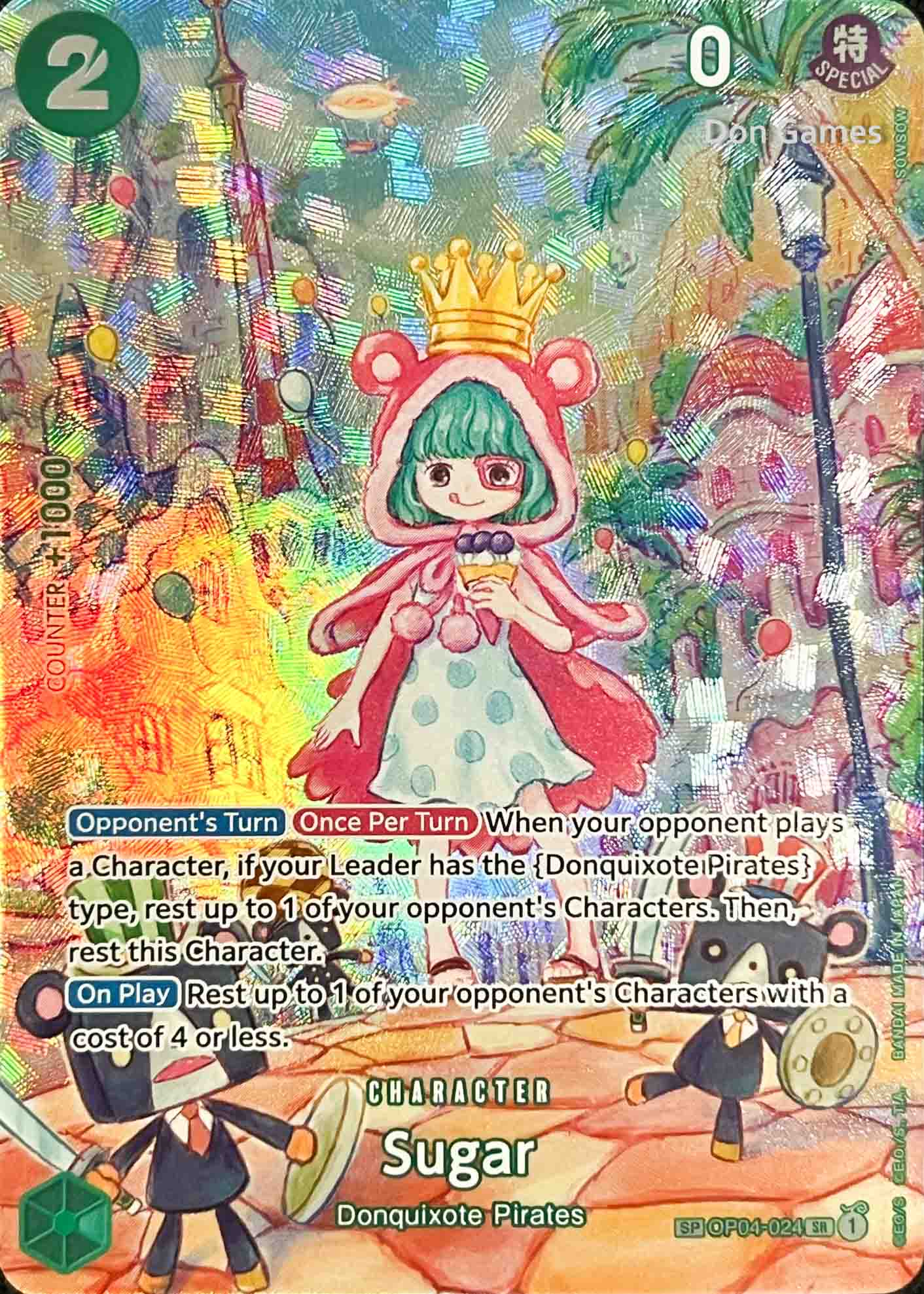 sugar one piece card game OP04-024 Sugar Character Card Special Alternate Art – Don Games