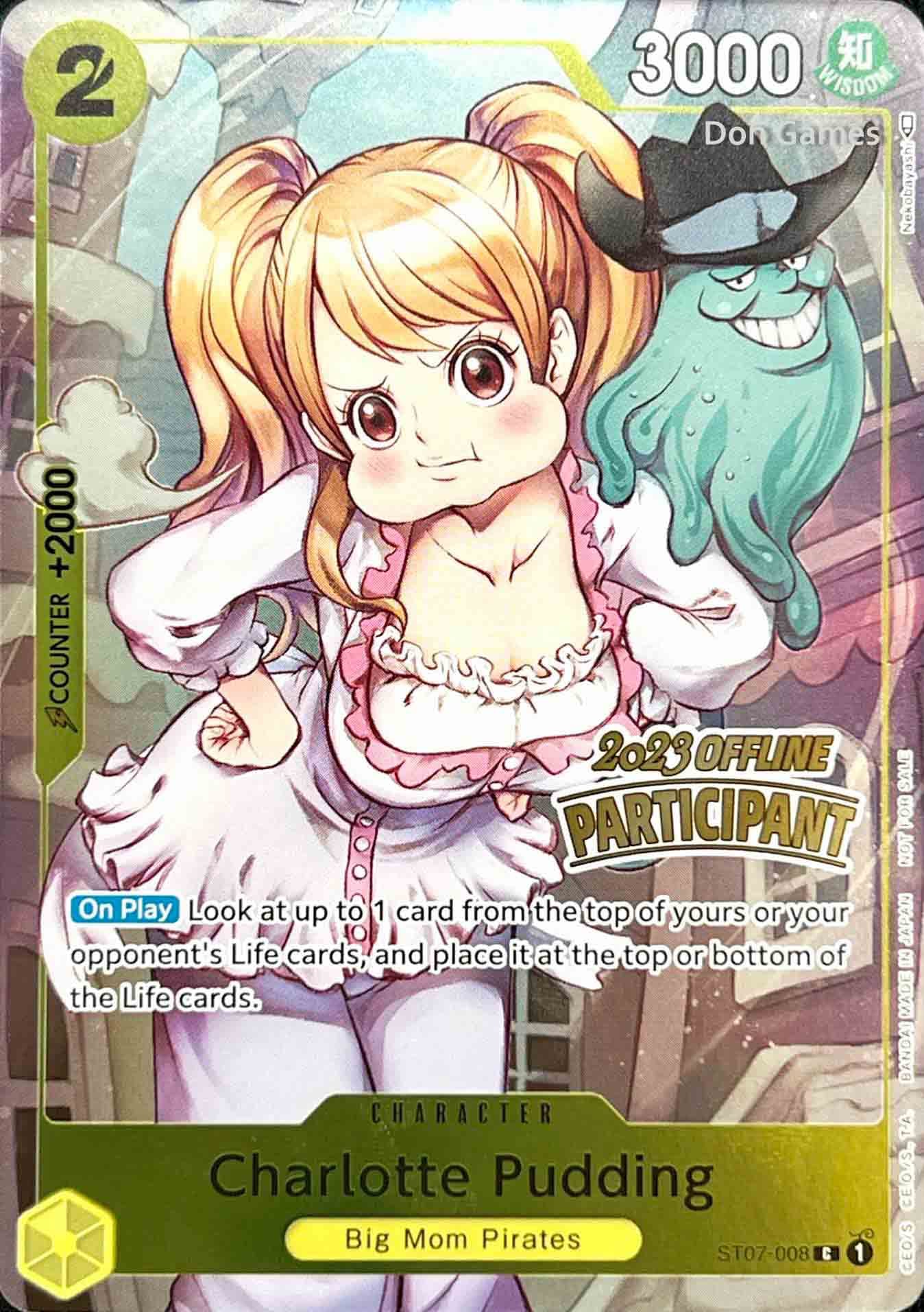 ST07-008 Charlotte Pudding Character Card Alternate Art 2023 Offline Participant Promo