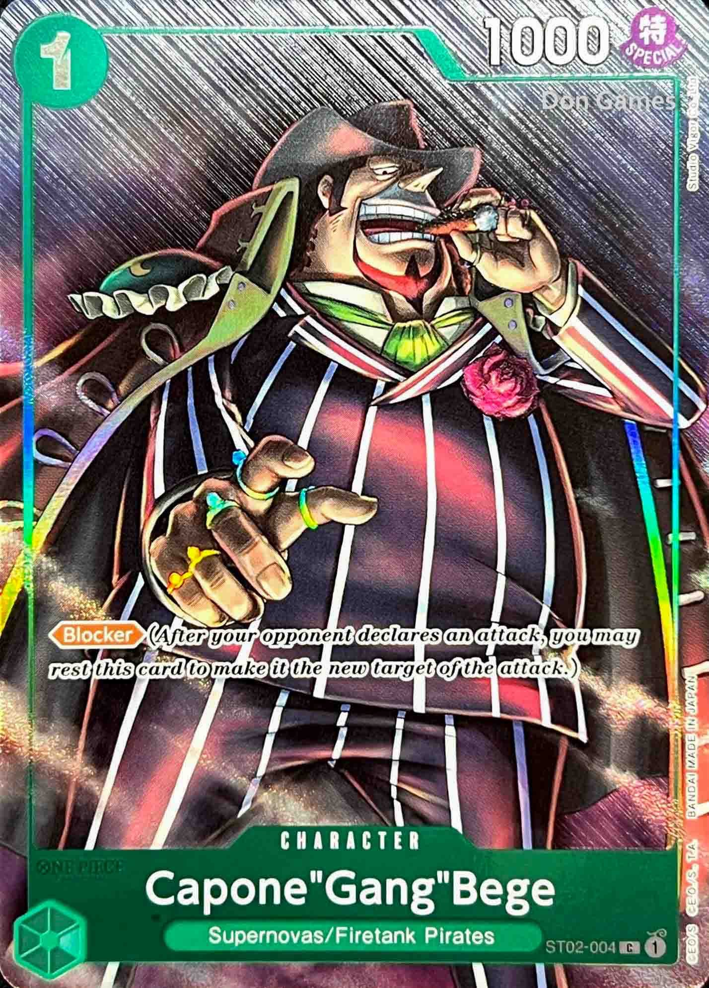 ST02-004 Capone" Gang" Bege Character Card Alternate Art Best Selection Vol. 2