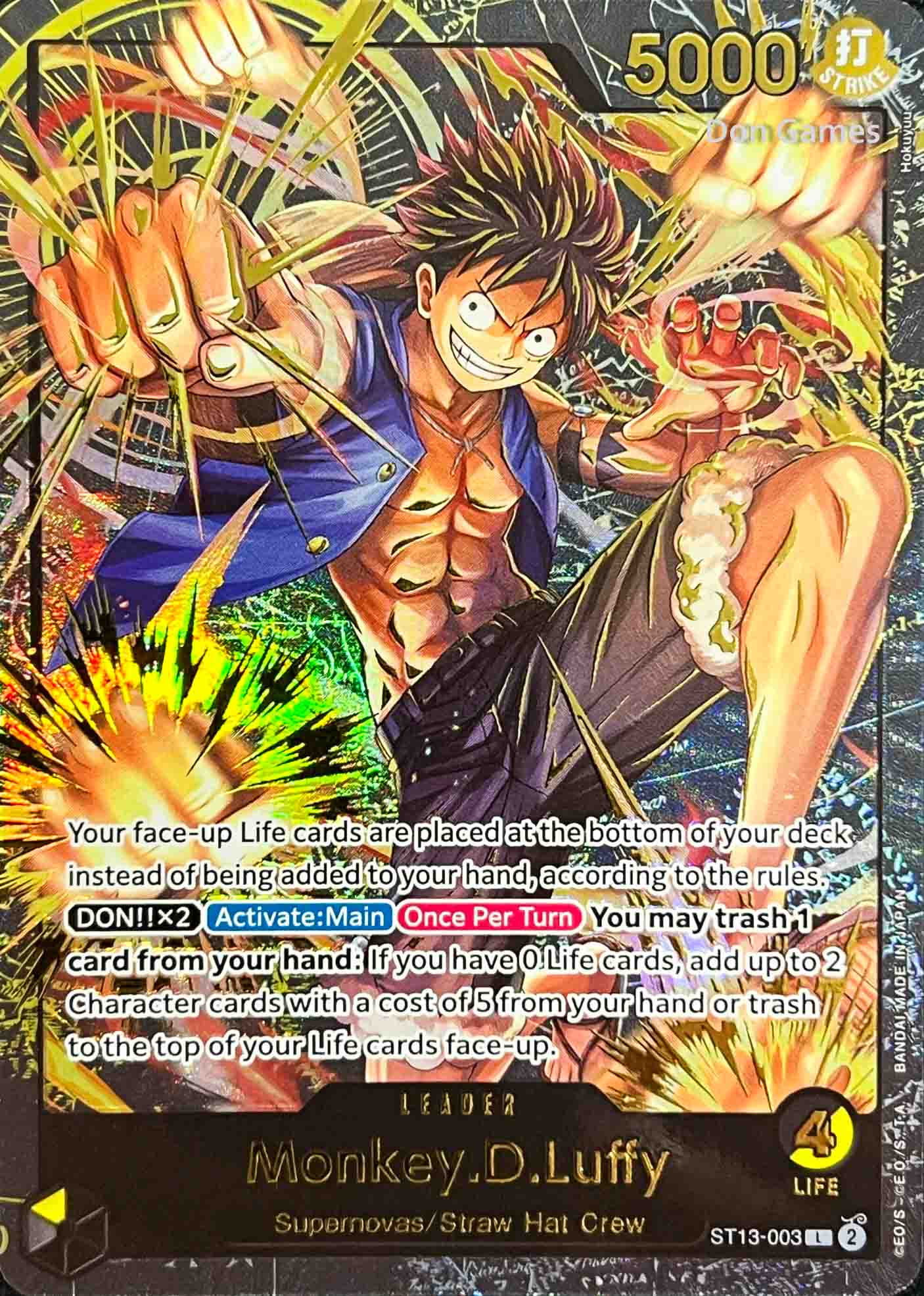 ST13-003 Monkey. D. Luffy Leader Card Premium Card Collection