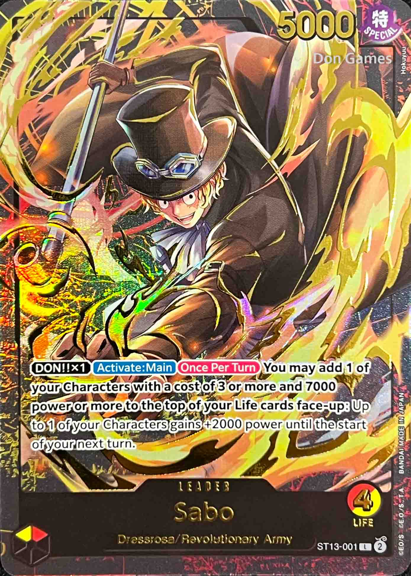 ST13-001 Sabo Leader Card Premium Card Collection