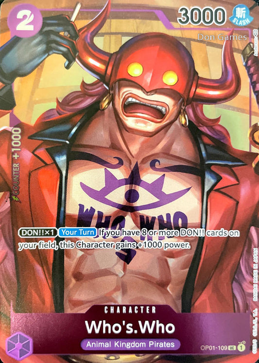 OP01-109 Who's. Who Character Card Alternate Art