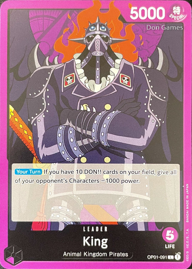 one piece card game king OP01-091 King Leader Card – Don Games