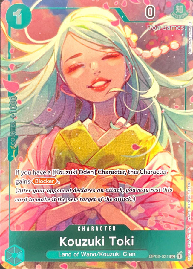 OP02-031 Kouzuki Toki Character Card Alternate Art Don Games OP02-031 Kouzuki Toki Character Card Alternate Art Don Games