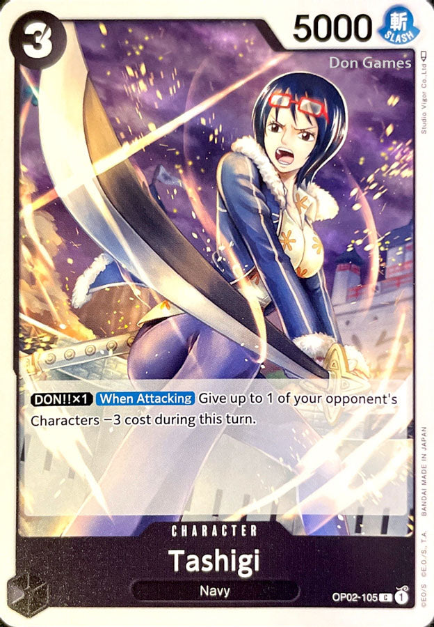 one piece card game tashigi OP02-105 Tashigi Character Card – Don Games