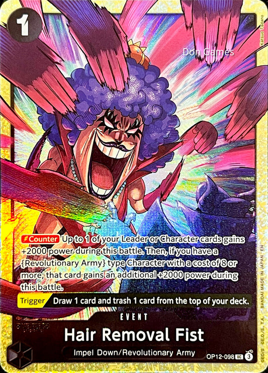 OP12-098 Hair Removal Fist Event Card Alternate Art Best Selection Vol. 5