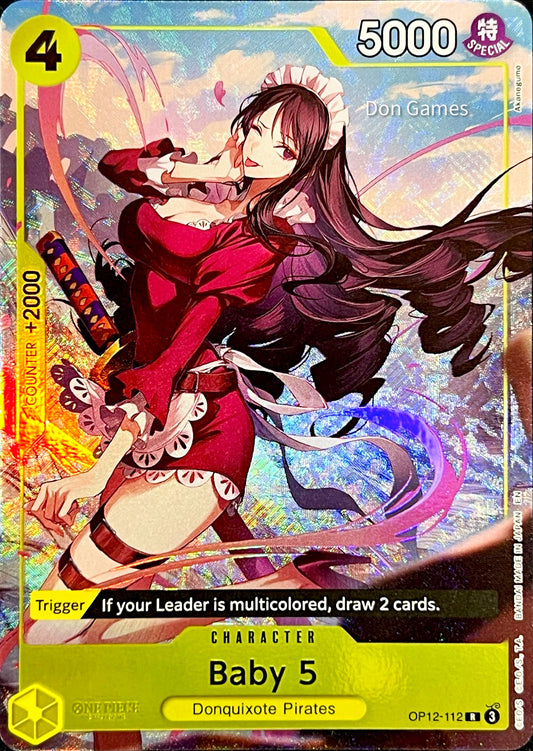 OP12-112 Baby 5 Character Card Alternate Art Best Selection Vol. 5