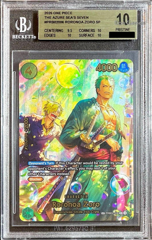 BGS 10 PRB02-006 Roronoa Zoro Character Card Special Alternate Art