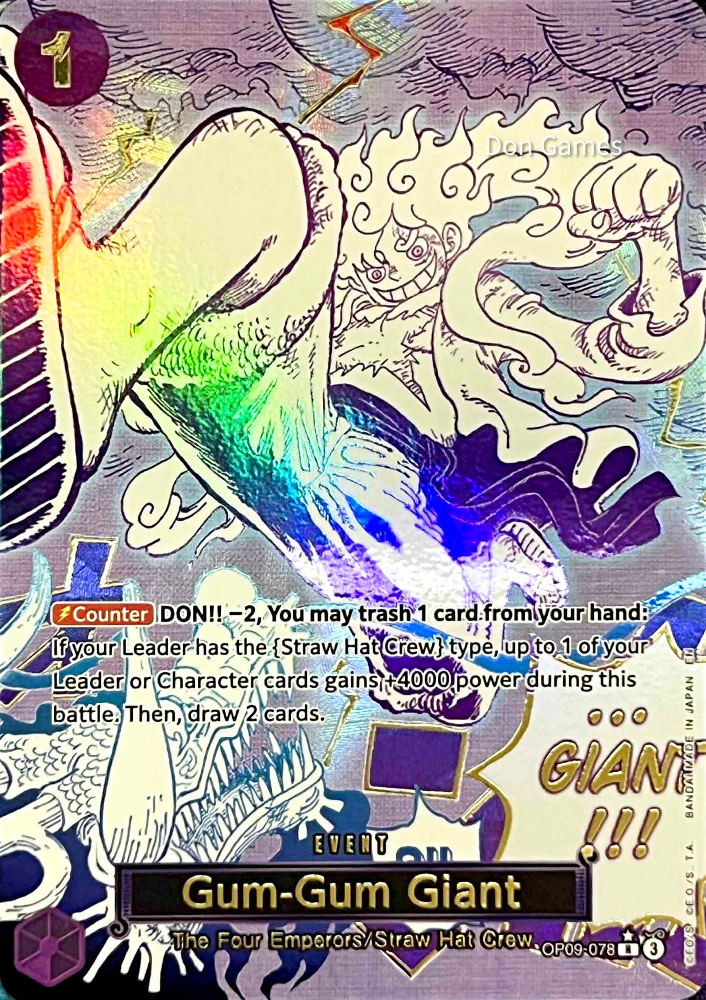 OP09-078 Gum-Gum Giant Event Card Special Alternate Art (PRB-02)