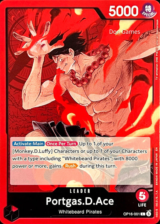 OP16-001 Portgas. D. Ace Leader Card
