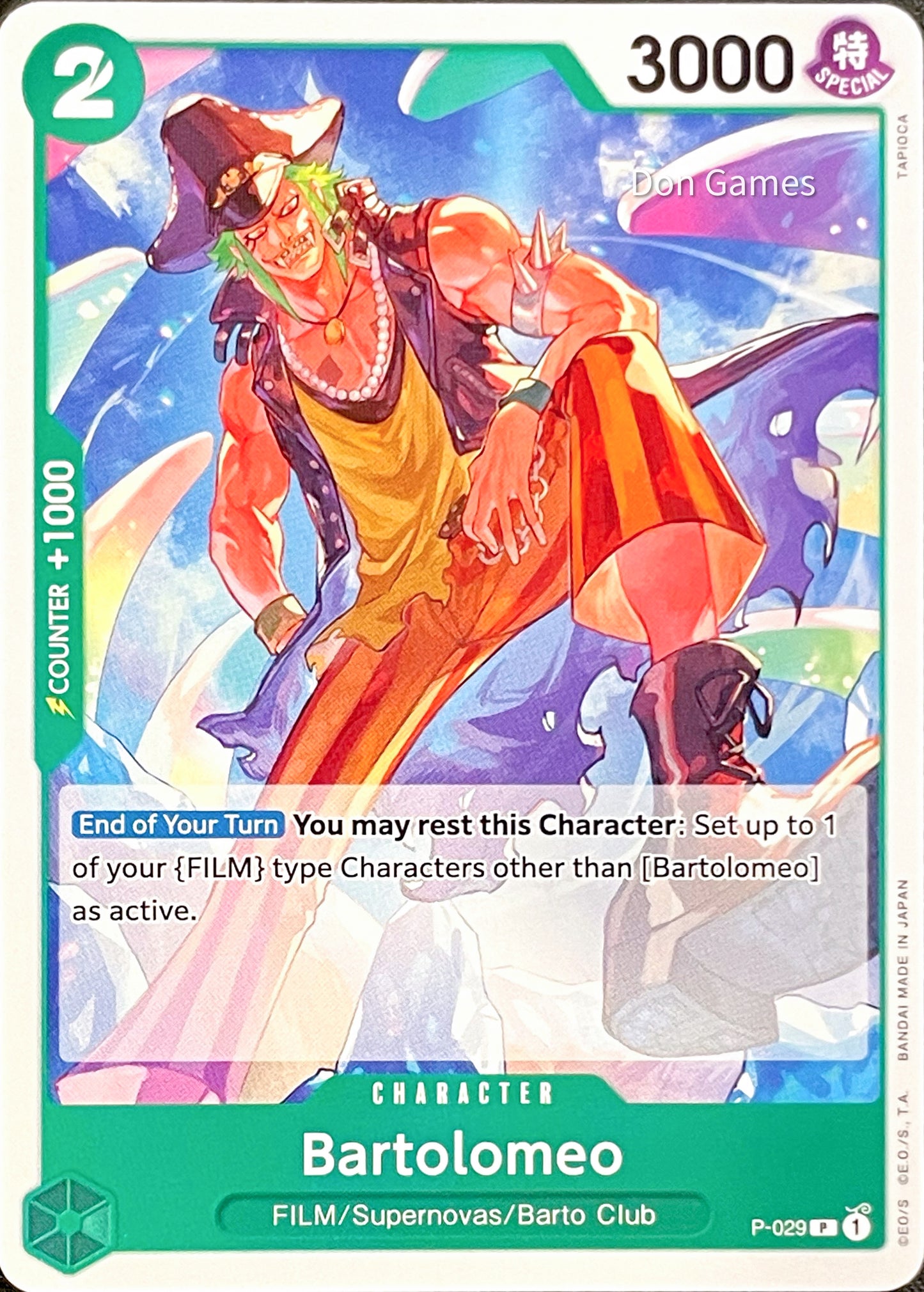 P-029 Bartolomeo Character Card Promo Reprint (PRB-01)