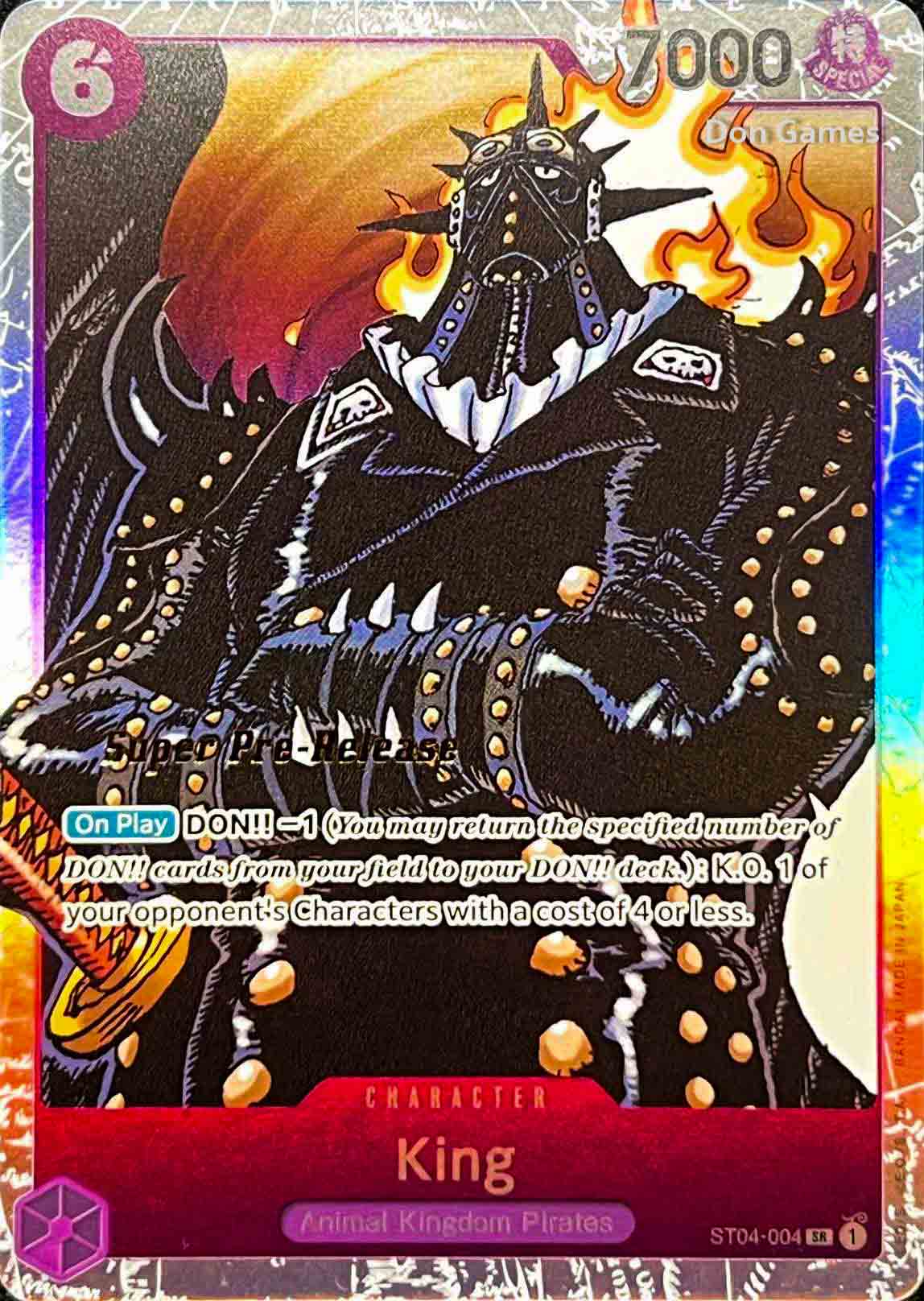 Cod King Card ST04-004 King Character Card SUPER PRE-RELEASE โ Don Games