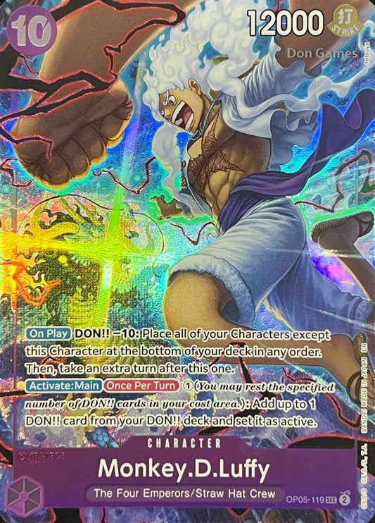 OP05-119 Monkey. D. Luffy Character Card Alternate Art English 2nd Anniversary