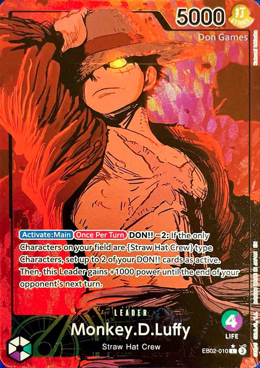EB02-010 Monkey. D. Luffy Leader Card Alternate Art