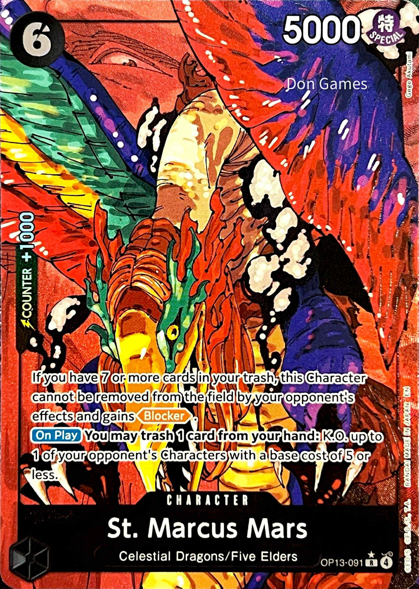 OP13-091 St. Marcus Mars Character Card Alternate Art