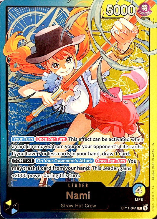 OP11-041 Nami Leader Card Alternate Art Learn Together Set