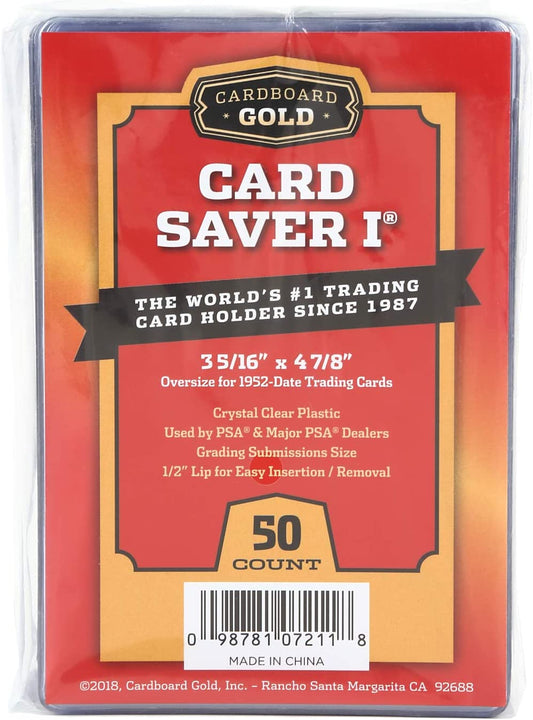 Card Saver I - Semi Rigid Card Holder for PSA/BGS Grading - 50 Pack