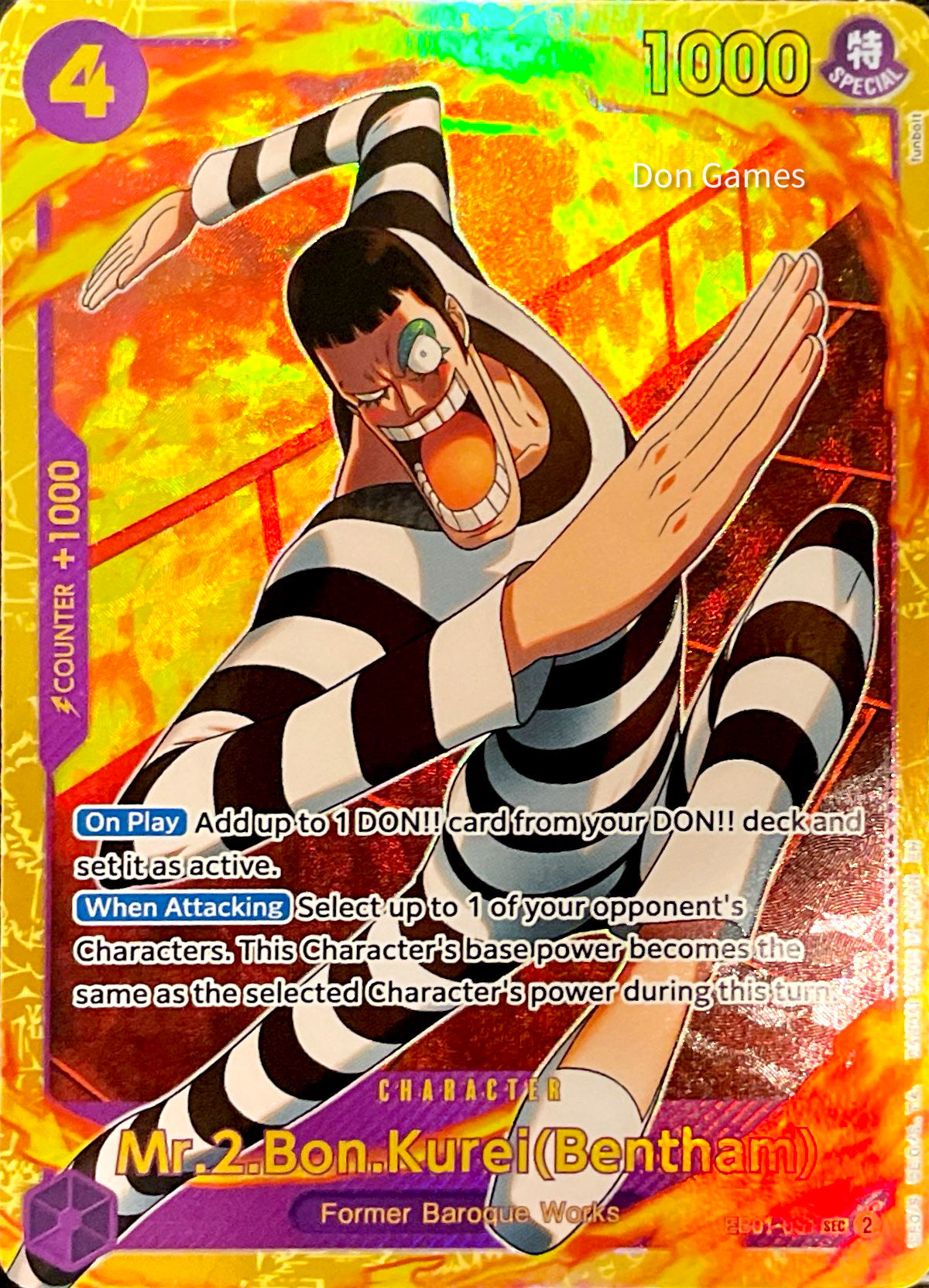 EB01-061 Mr. 2. Bon. Kurei (Bentham) Character Card (PRB-02 Reprint)