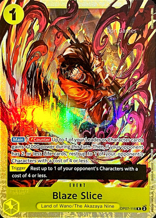 OP07-116 Blaze Slice Event Card Alternate Art Best Selection Vol. 5