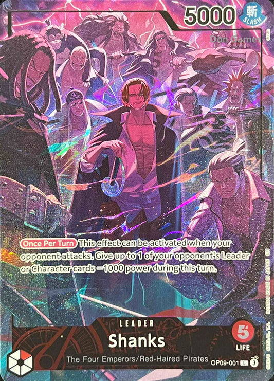 OP09-001 Shanks Leader Card Alternate Art English 2nd Anniversary