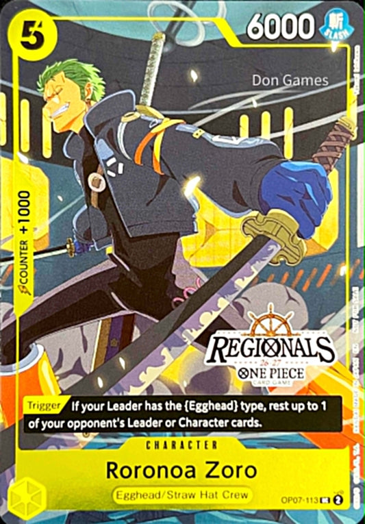 OP07-113 Roronoa Zoro Character Card Alternate Art Regionals Participation Pack 2026 Vol. 1 Promo