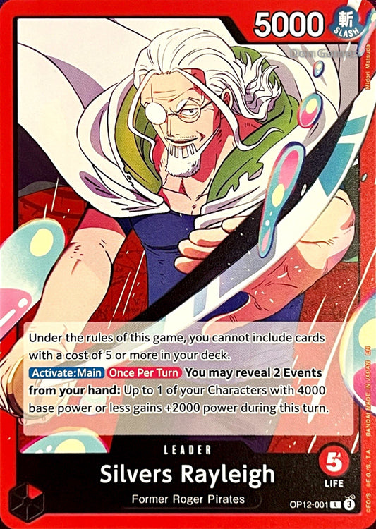 OP12-001 Silvers Rayleigh Leader Card