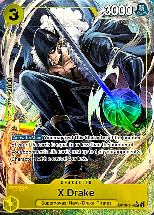 OP10-114 X. Drake Character Card Alternate Art (PRB-02)
