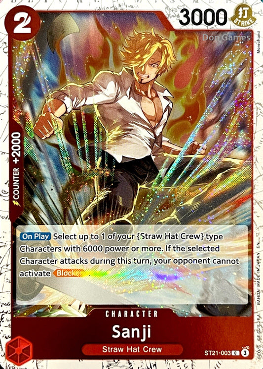 ST21-003 Sanji Character Card Textured Foil