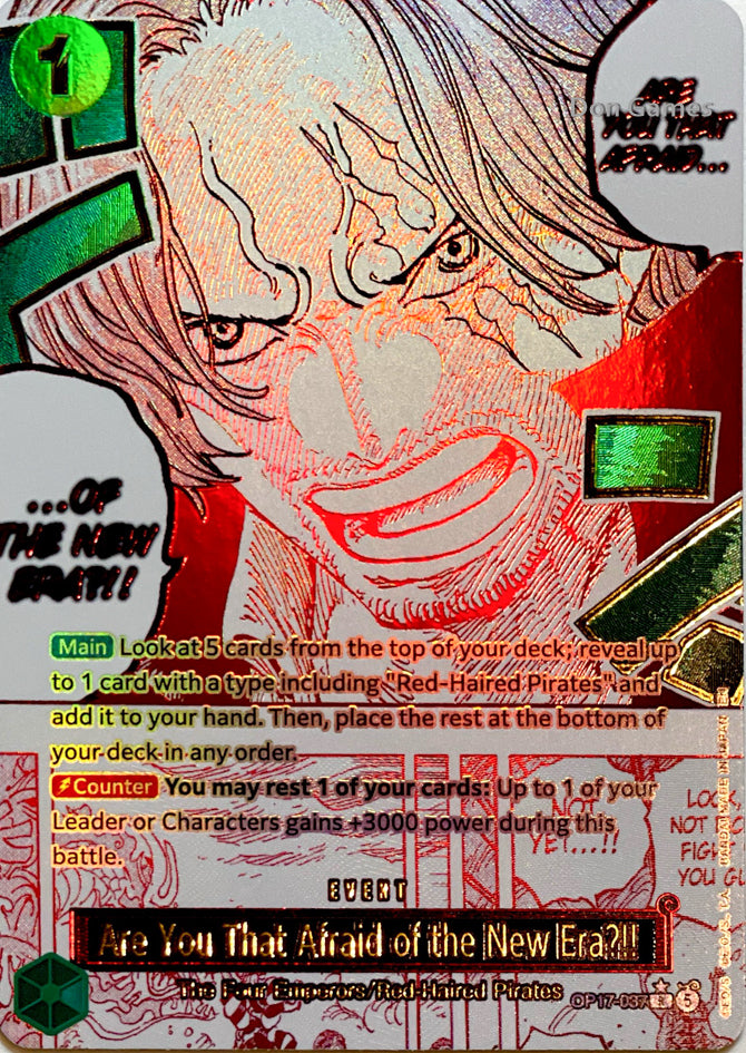 OP17-037 Are You That Afraid of the New Era?!! Event Card Alternate Art