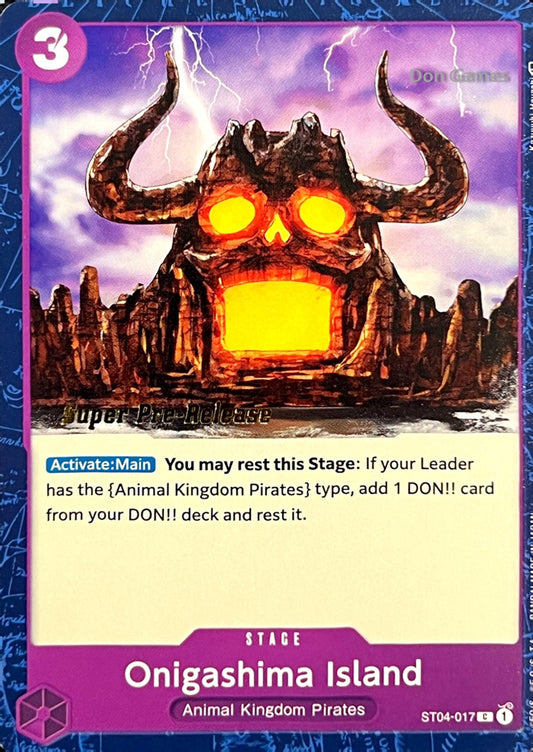 ST04-017 Onigashima Island Stage Card SUPER PRE-RELEASE