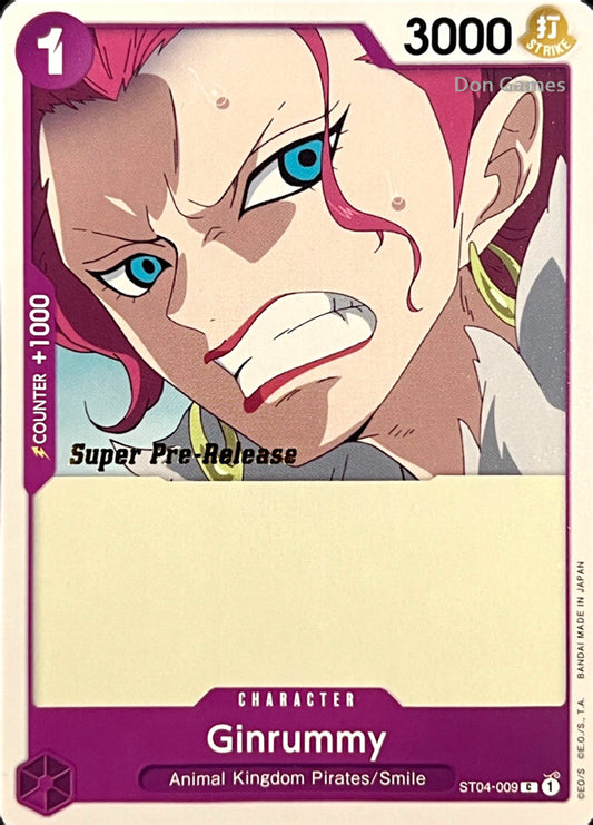 ST04-009 Ginrummy Character Card SUPER PRE-RELEASE