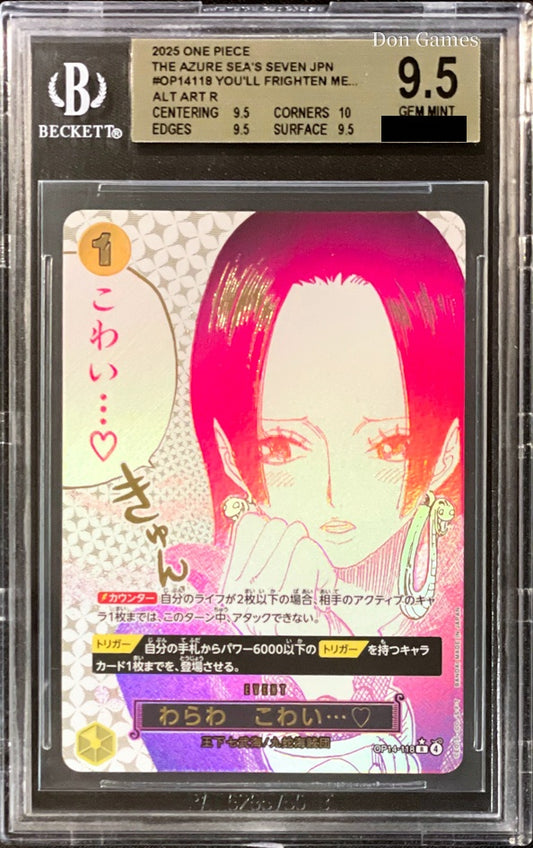 BGS 9.5 [JPN] OP14-118 You'll Frighten Me... Event Card Alternate Art