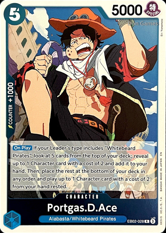 EB02-028 Portgas. D. Ace Character Card