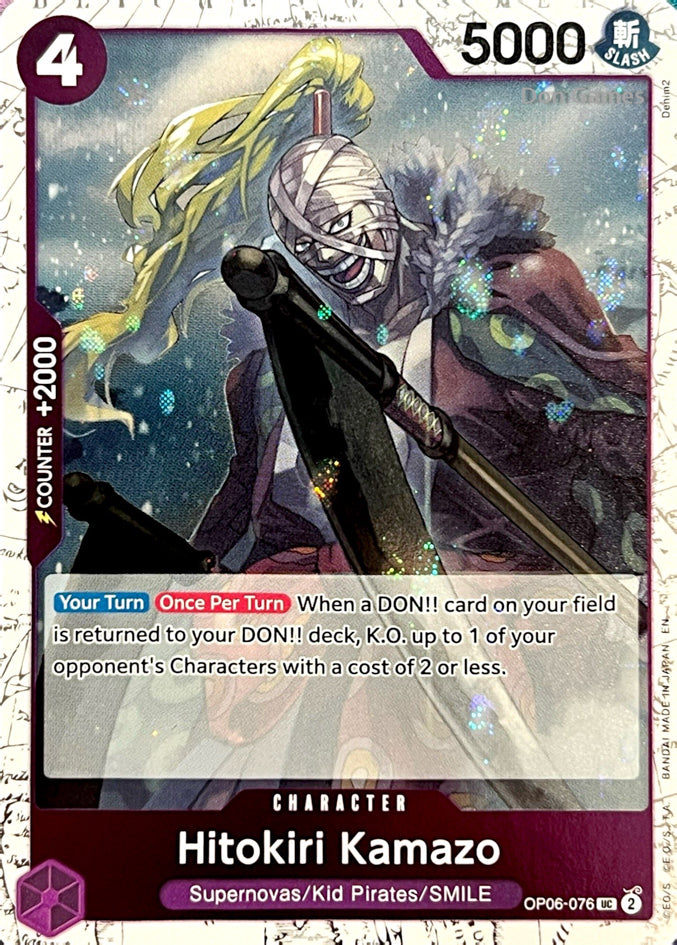 OP06-076 Hitokiri Kamazo Character Card Textured Foil