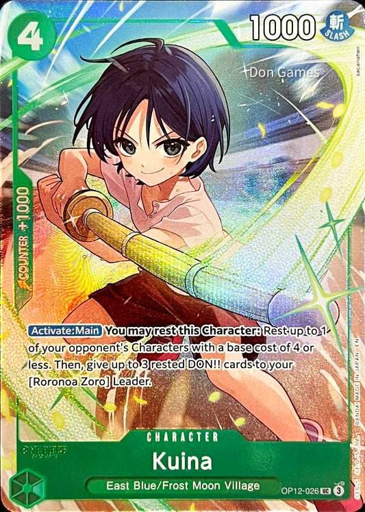 OP12-026 Kuina Character Card Alternate Art Best Selection Vol. 5