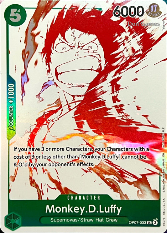 OP07-033 Monkey. D. Luffy Character Card Alternate Art (3rd Anniversary Treasure Campaign Pack)