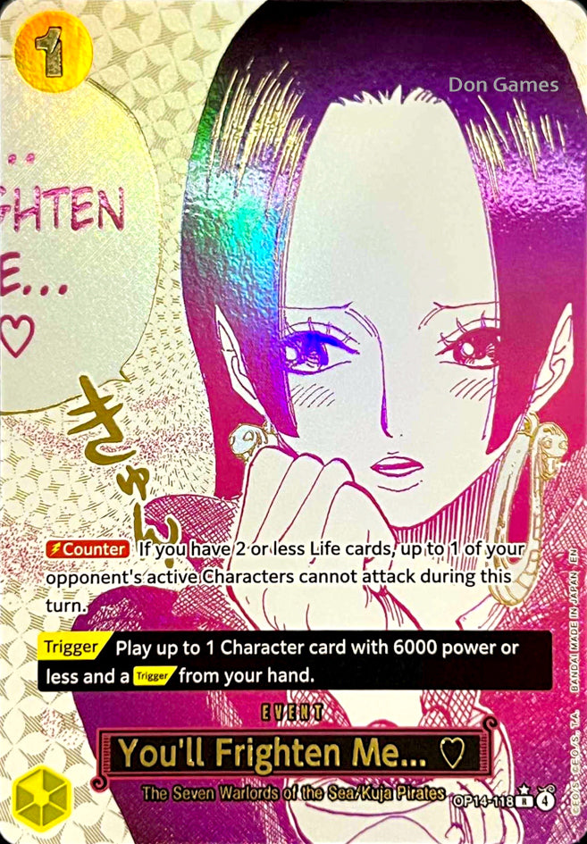 OP14-118 You'll Frighten Me... Event Card Alternate Art