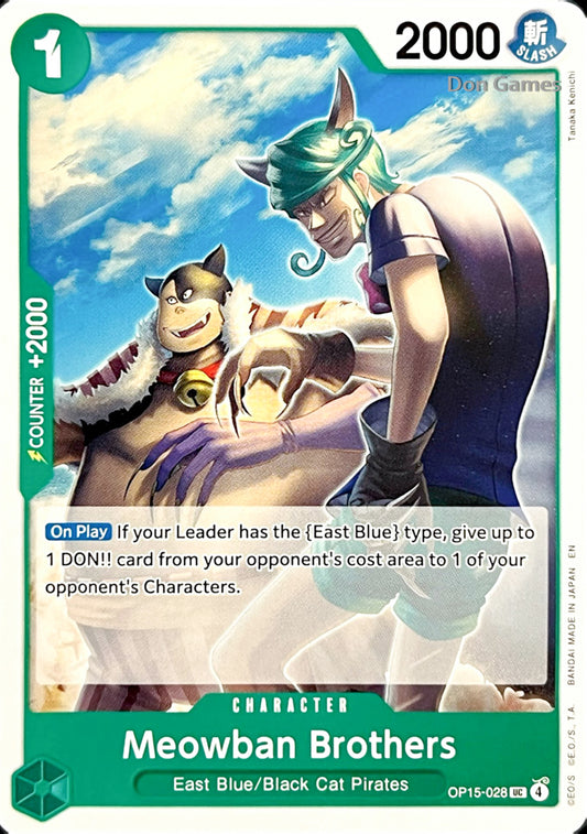 OP15-028 Meowban Brothers Character Card