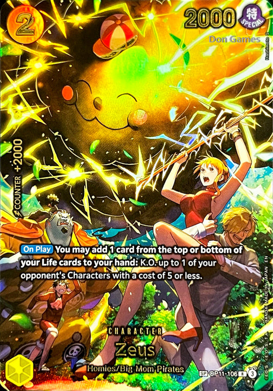 OP11-106 Zeus Character Card Special Alternate Art