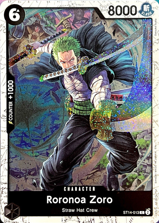 ST14-013 Roronoa Zoro Character Card Textured Foil