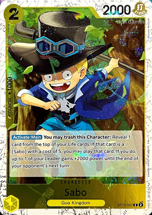 ST13-007 Sabo Character Card Textured Foil
